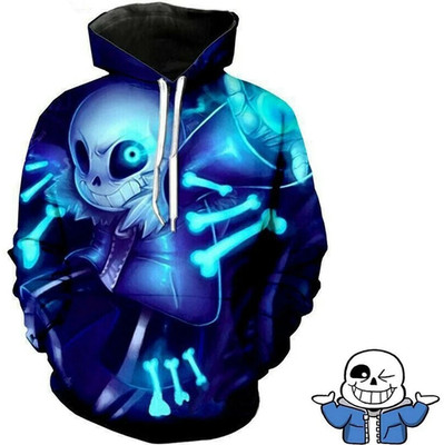 Game Undertale Sans Hoodie 3D Printing Sweatshirt Pullover Coat Cosplay Costume