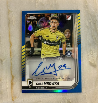Topps 2025 Chrome MLS Cole Mrowka Columbus Crew SC #CA-CM Rookie Auto /150