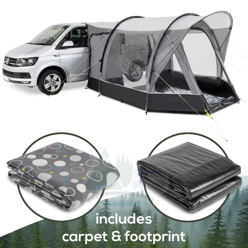 KAMPA ACTION POLED DRIVE AWAY AWNING CARPET FOOTPRINT BUNDLE CAMPING CAMPERVAN
