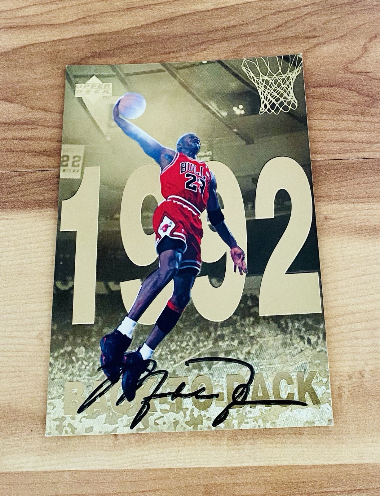 1998 Upper Deck MICHAEL JORDAN Gatorade Gold Card 8 - 1992 Back-To-Back NM
