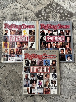 Lot Of 3 Rolling Stone Magazine Double Issue 1989, 1990, & 1991 YEARBOOKS
