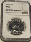 1960-P- NGC PF67 Proof  Franklin Silver Half Dollar