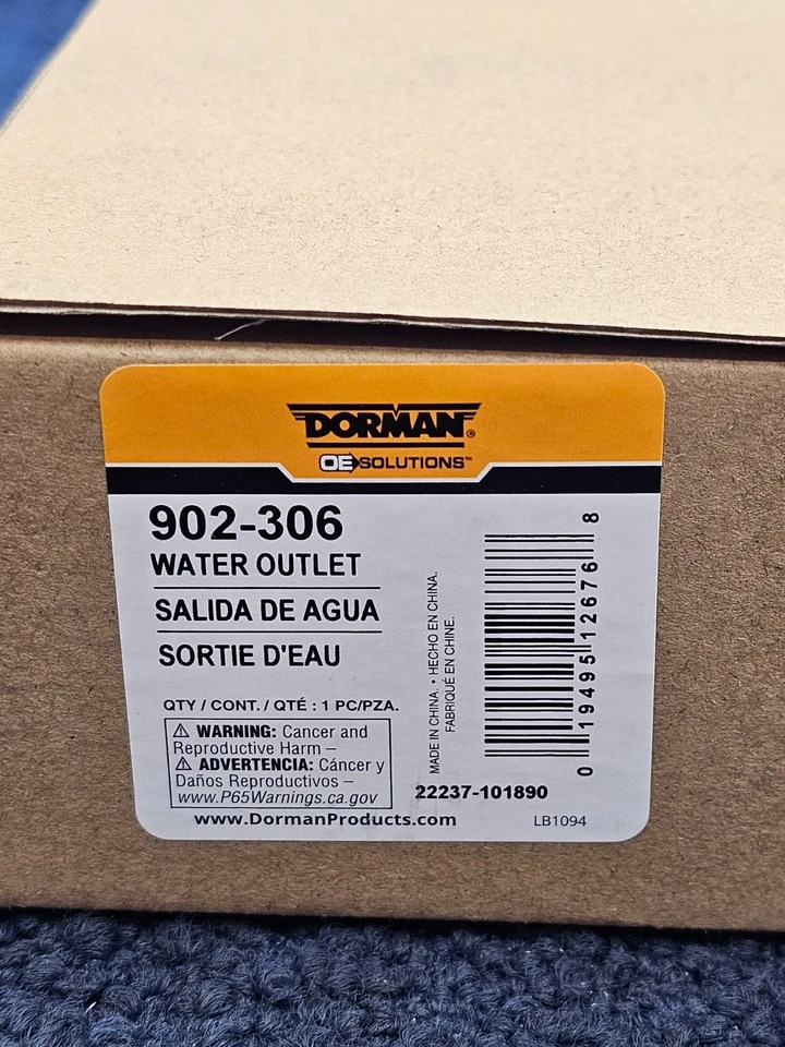 Корпус термостата Dorman 902-306 подходит для Jeep Grand Cherokee 1993-2004 годов выпуска - Изображение 2 из 4