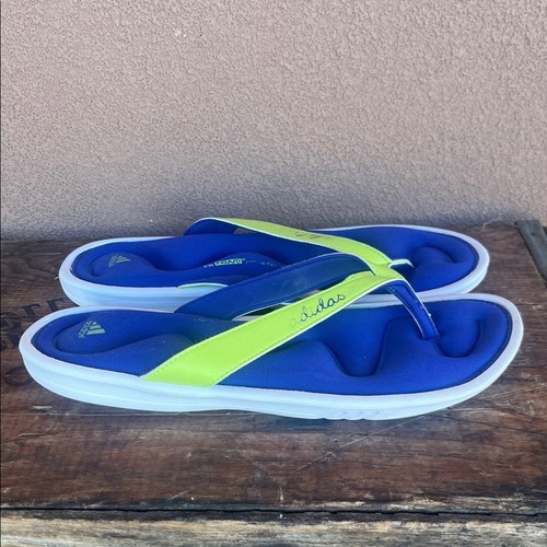 Adidas Vibrant Blue and Neon Yellow Sandals