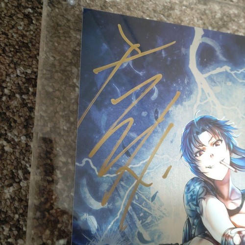Black Lagoon Revy Metallic Art Original Signature Autograph - Picture 2 of 10