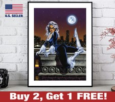 Marvel Black Cat Poster 18" x 24" Print Spider-Man Wall Art Retro 90s 1