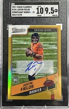 2021 Panini Classics Justin Fields Significant Signatures Gold 12/25 SGC 9.5