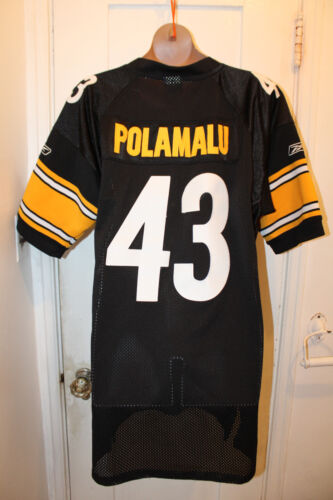 REEBOK NFL On Field Pittsburgh Steelers Troy Polamalu #43 Stitch Jersey Men 50