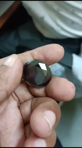 Pietra preziosa sciolta 43,35 ct meraviglioso zircone cambogiano blu scuro forma rotonda - Video 1 di 1
