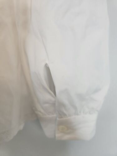 PRADA Women's Embroidered Lace and Poplin Shirt White Size 36 - Picture 12 of 24