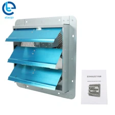14 Inch Shutter Exhaust Fan High Speed Wall Mounted Aluminum Greenhouse Garage