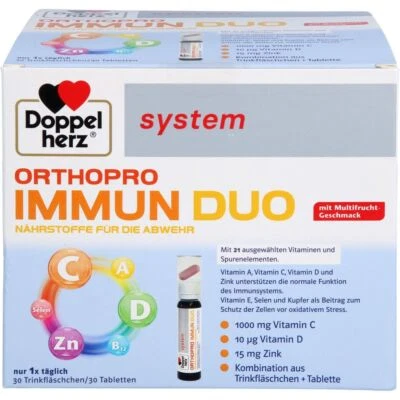 QUEISSER Doppelherz Orthopro Immun Duo Système Consommation Ampoules 30 St PZN16852403