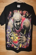 90s Vintage Michael Jordan Chicago Bulls Rap Tee Bling Hip Hop NBA Men’s XL