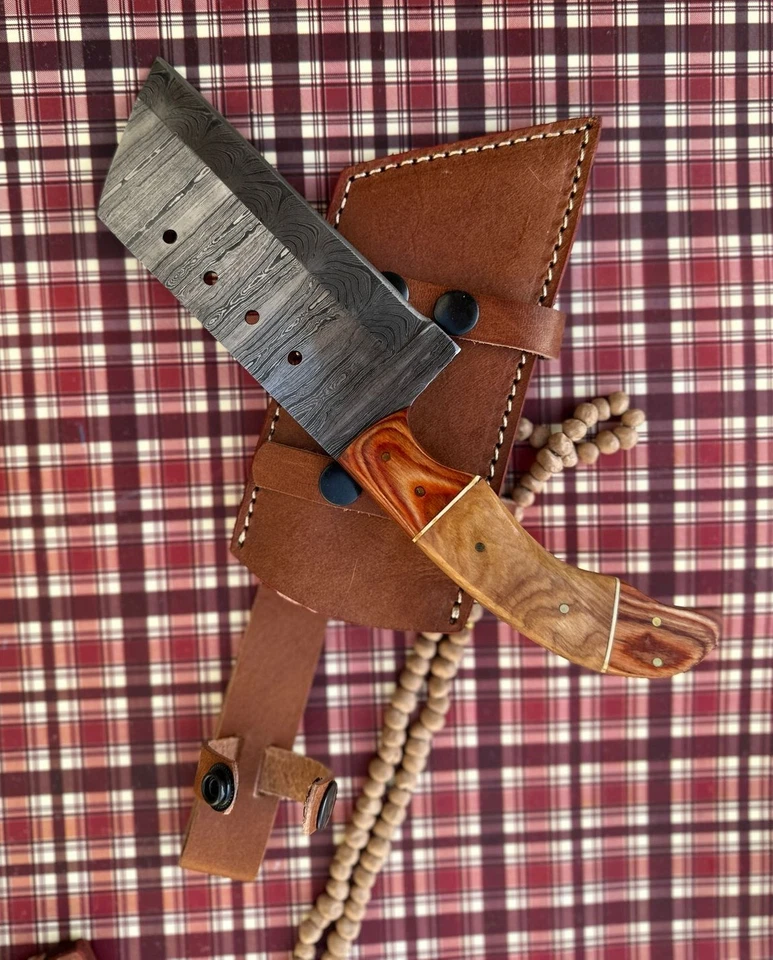 Cuchillo de cuchilla y carnicero de acero inoxidable hecho a mano - perfecto para picar carne Foto 3 de 4