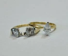 Marquise Cut Art Deco 3.10 Ct Diamond Vintage Engagement Ring 14K Yellow Gold FN