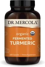 Organic Fermented Turmeric, 90 Servings (180 Capsules), Dietary Supplement, Supp