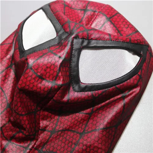 Red Spider-Man 3 Costume Full Face Mask Halloween Cosplay Prop Helmet - Picture 6 of 8