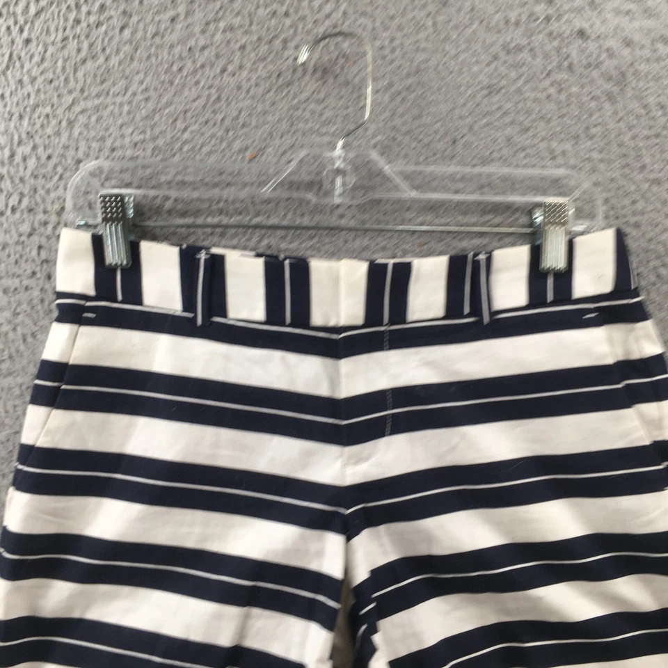 Banana Republic Chino 短裤女式 0(实际 30x4.5)多色条纹拉链门襟 — 第 2/4 张图片