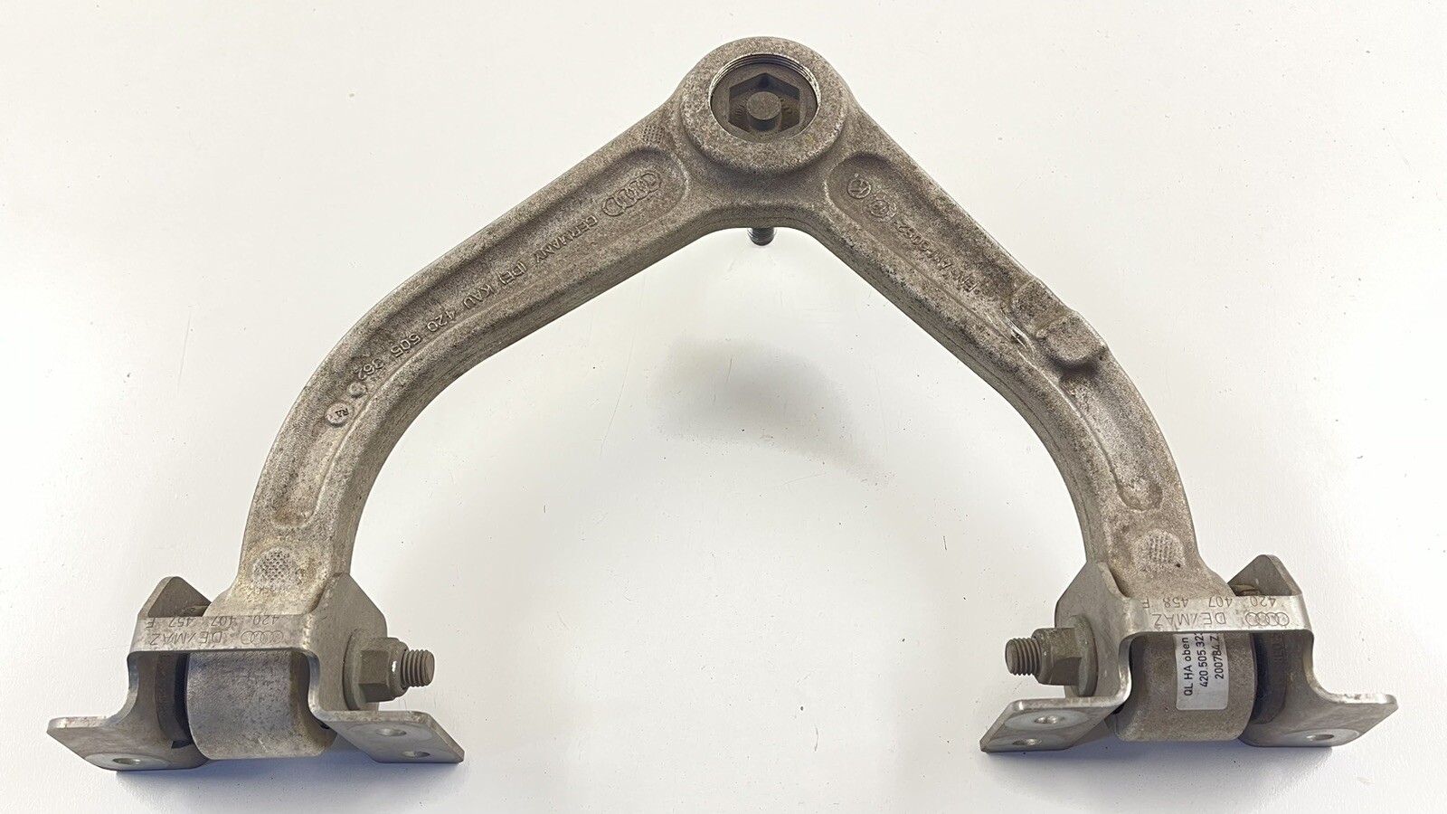 08-15 AUDI R8 SPYDER DRIVER LEFT REAR UPPER CONTROL ARM 420 505 323 D OEM