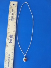Sterling Silver Turtle With Inlay Pendant With 18" Sterling Chain Necklace