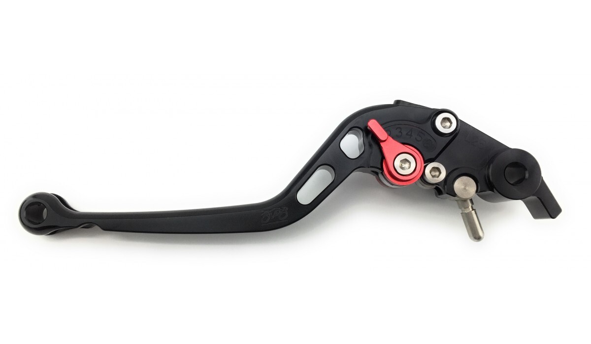 Levier de frein FANTIC CABALLERO 125 et commande embrayage CNC noir rouge version longue