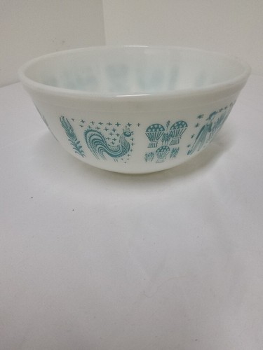 Vintage Pyrex 403 Turquoise Blue Amish Butterprint 2.5 qt Mixing Bowl ...