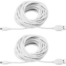 2 Pack 25ft USB to Micro USB Extension Power Cable, Durable PVC jacket protects