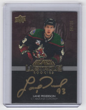 2021-22 UD Black Lustrous Rookie Signatures Gold #LRSLP Lane Pederson Auto /25