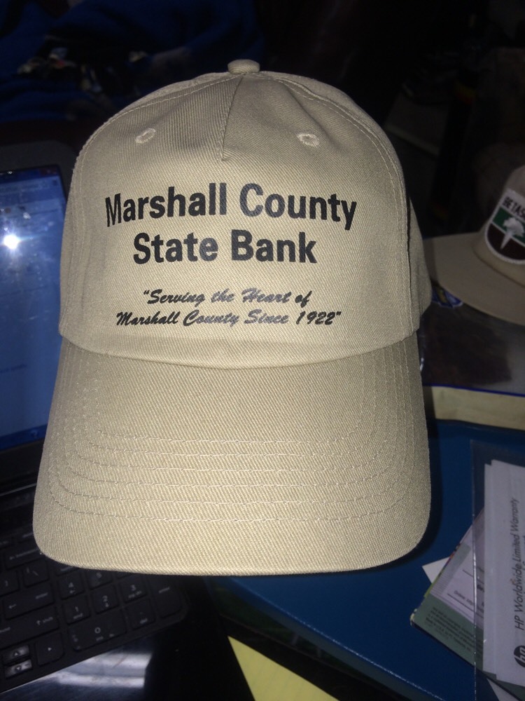 trucker hat baseball cap MARSHALL COUNTY STATE BANK NEW cool lid old school