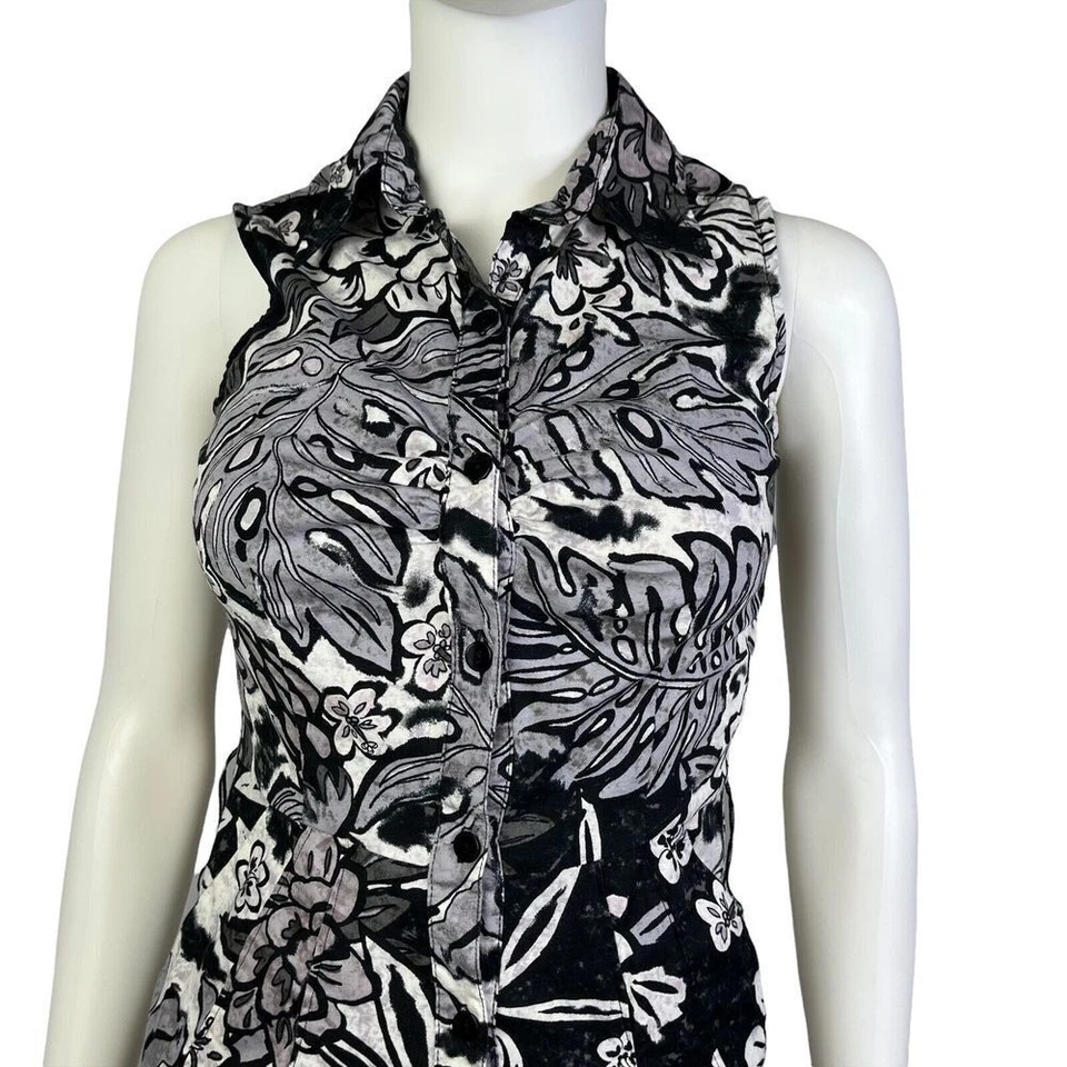 Vestido de Verano BCX Negro Floral Bodycon Talla Pequeña (H10170) Foto 2 de 4