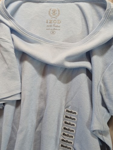 NEW Izod * Medium * CASHMERE BLUE * Cool Women's Wicking Tee Shirt TOP - Ladies - Picture 3 of 7