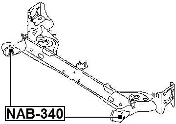 NAB-340 Febest REAR CROSSMEMBER BUSHING 55045-1KA0B, 55501-3NA1A