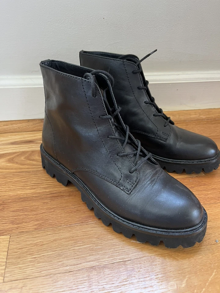 Botas con cordones JCrew talla 7 negras Foto 3 de 4