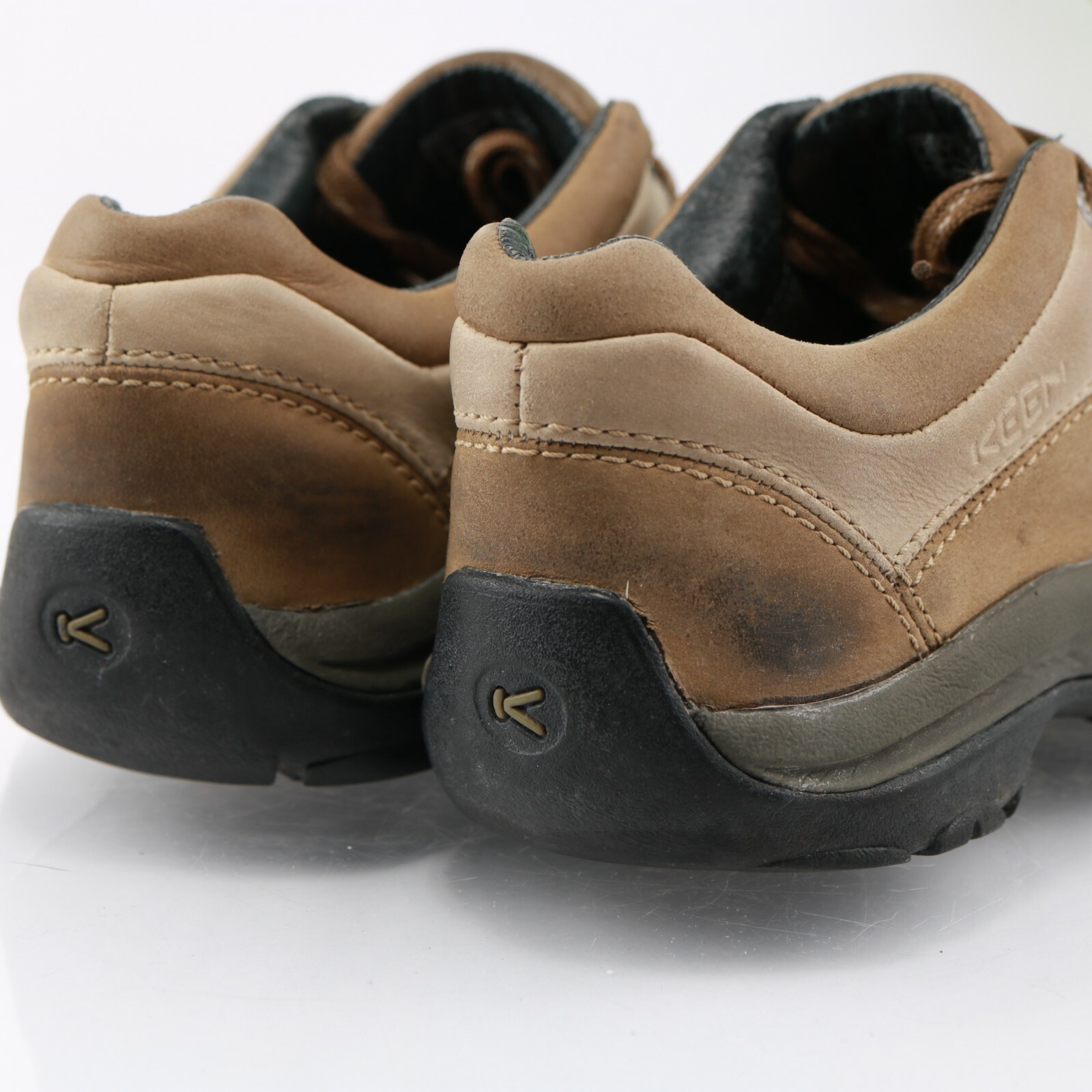 Scarpe da ginnastica Keen Briggs da donna taglia 6 5 in pelle marrone chiaro casual stringate protezione punta