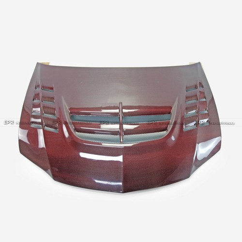 Red Carbon Fiber Hood For EVO 8 9 VTX Cyber Evo (Track Version)(With