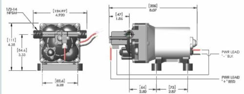 SHURFLO REVOLUTION 4008 WATER PUMP. SUITABLE FOR AMERICAN RV. - Picture 2 of 2