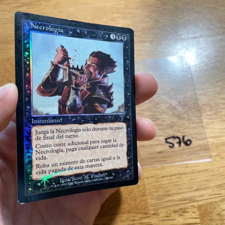 💀 Necrologia - FOIL - 7ED - Spanish - 7th Edition - MTG - See pics 4 cond - 576 - Image 4 of 4