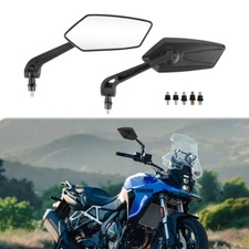 2X Espejos retrovisores laterales negros para motocicleta Suzuki DL V-Strom DL800 DL 650 250