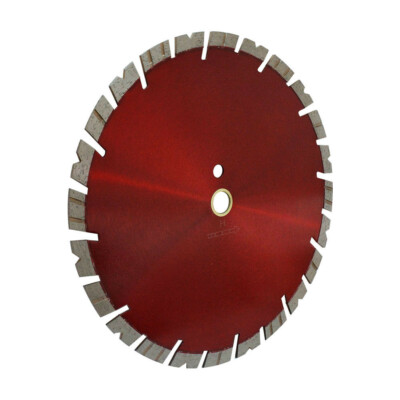 12'' x .125'' x 1''-20mm Red Metallic Turbo Segmented Diamond Blade Cutter 15mm Rim