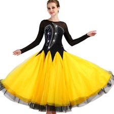 NEW Latin Ballroom Dance Dress Modern Salsa Waltz Standard Long Dress F331
