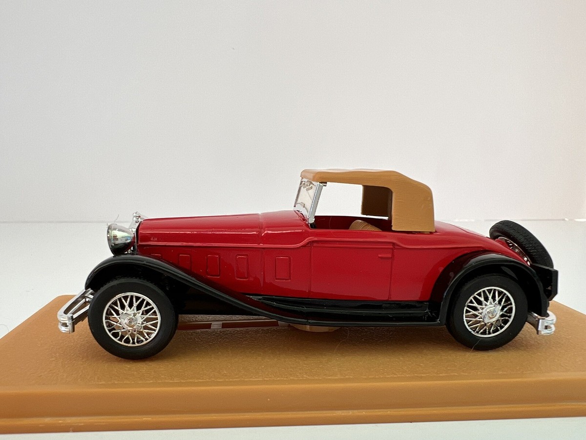 Voiture Miniature Delage D8 1934 Cabriolet - Échelle 1/43, Marron, Métal, Boîte Eligor