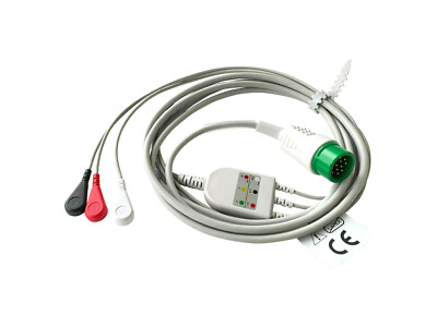 Physio Control 11110 000029 Lifepak LP12 LP15 LP20 Compatible 3L Snap ECG Cable