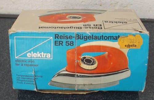 Elektra Plancha De Viaje Automática ER 58 En OVP - Años 80 - Imagen 7 de 7