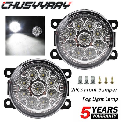 Pair LED Fog Light For Ford Explorer 2011-2015 C-MAX 2013-2019 Bumper Clear Lamp