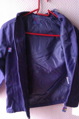 Parka Imperméable à Capuche - 8 Ans " I-Teeck " - Violet - Neuf - Imagen 5 de 8