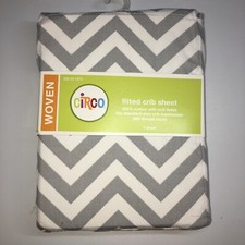 Circo Target Fitted Crib Sheet Grey Chevron Neutral