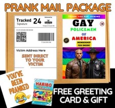 Prank Mail Package - Sent Directly To Friend - Adult Joke Gay Policeman Prank