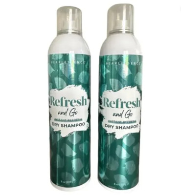 Lot of 2 Pearlessence REFRESH AND GO Instant Refresh Dry Shampoo 8oz Each