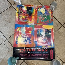 Peter Max John Glenn signed poster