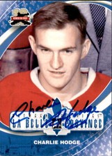 Charlie Hodge Signed Auto 2011-12 Between The Pipes card Montreal Canadiens